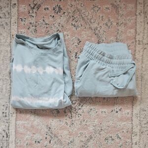 Blue Tie-Dye Lounge Set (MATERNITY)